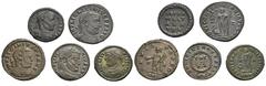ROMAN COINS MÜNZEN DER RÖMISCHEN KAISERZEIT Licinius I., 308-324. Æ-Follis, 317/320, Cyzicus, 1. Offizin; 3,08 g. a) Drapierte Büste l. mit Lorbeerkranz, Globus, Zepter und Mappa//Jupiter steht l. mit