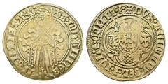 EUROPÄISCHE MÜNZEN UND MEDAILLEN NIEDERLANDE, GELDERN Herzogtum. Arnold von Egmond, 1423-1473. Goldgulden (Florin d'or) o. J. 3,13 g. Delm. 604 (R); Fb. 56. GOLD. R Fast sehr schön.