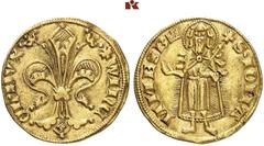 EUROPÄISCHE MÜNZEN UND MEDAILLEN LUXEMBURG. HERZOGTUM, AB 1815 GROSSHERZOGTUM. Wenceslas I., 1353-1383. Florin d'or o. J. Florentiner Typ. 3,49 g. Lilie ¼ WINC EL · DVX//St. Johannes mit segnender Rec