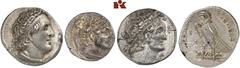 ÄGYPTEN UND ROM AEGYPTUS. LOTS PTOLEMÄISCHER MÜNZEN Enthalten sind Prägungen in Silber und Bronze von Ptolemaios I. bis XII. a) Ptolemaios I., AR-Tetra­drachme, Alexandria; 14,18 g. SNG Cop. 73. b) Pt