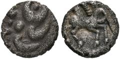 CELTIC COINS GERMANIA VINDELIKER. AR-Quinar (Büschelquinar), 1. Jahrhundert v. Chr.; 1,57 g. Wirbel//Pferd l. Kellner Gruppe C; Slg. Flesche vergl. 370 f. R Leicht korrodiert, sehr schön