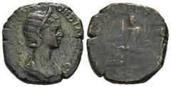 ROMAN COINS ROMAN COINS MÜNZEN DER RÖMISCHEN KAISERZEIT Severus Alexander, 222-235 für Orbiana. Æ-Sesterz, 225, Rom; 16,41 g. Drapierte Büste r. mit Diadem//Concordia sitzt l. mit Patera und Doppelfül