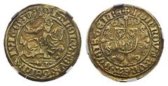 EUROPEAN COINS AND MEDALS EUROPEAN COINS AND MEDALS THE NETHERLANDS GELDERN Herzogtum. Karl von Egmond, 1492-1538. Goldgulden (Florin d'or) o. J., Nijmegen. Reitergoldgulden. Delm. 620; Fb. 68. GOLD. 