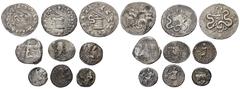 GREEK COINS LOTS Griechisches Silber (2): Enthalten sind ein Stater aus Kaunos, drei Cistophoroi sowie fünf Drachmen, darunter drei makedonische (geprägt unter Alexander III.), eine aus Athen (subaera