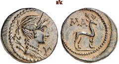 RÖMISCHE MÜNZEN AUS DER SAMMLUNG DR. GUY SYLVAIN PAUL BASTIN MÜNZEN DER RÖMISCHEN KAISERZEIT. Augustus, 30 v.-14 n. Chr. Æs, Masikytes (Lycia); 3,27 g. Drapierte Büste der Artemis r., über der Schulte