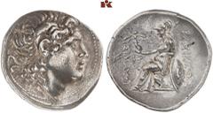 KELTISCHE & GRIECHISCHE MÜNZEN GRIECHISCHE MÜNZEN. THRACIA. KÖNIGREICH Lysimachos, 323-281 v. Chr. AR-Tetradrachme, 286/281 v. Chr., Pella; 17,19 g. Alexanderkopf r. mit Diadem und Ammonshorn// Athena