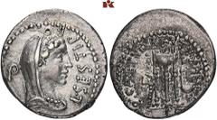 ROMAN COINS ROMAN COINS IMPERATORISCHE PRÄGUNGEN M. Iunius Brutus. AR-Denar, 42 v. Chr., kleinasiatische Münzstätte, L. Sestius Quirinalis; 3,80 g. Libertaskopf r. mit Schleier//Dreifuß zwischen Axt u