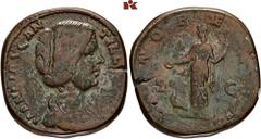 ROMAN COINS ROMAN COINS MÜNZEN DER RÖMISCHEN KAISERZEIT Didius Julianus, 193 für Manlia Scantilla. Æ-Sesterz, Rom; 22,5 g. Drapierte Büste r.//Iuno steht l. mit Patera und Zepter, davor Pfau. BMC 32; 