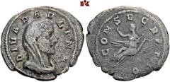ROMAN COINS ROMAN COINS MÜNZEN DER RÖMISCHEN KAISERZEIT Maximinus I. Thrax, 235-238 für Diva Paulina. AR-Denar, Rom; 2,59 g. Drapierte Büste r. mit Schleier//Paulina fliegt r. auf Pfau. BMC 127; Coh. 