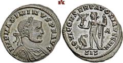ROMAN COINS ROMAN COINS MÜNZEN DER RÖMISCHEN KAISERZEIT Maximinus II. Daia, 305-313. Æ-Follis, 312, Siscia, 1. Offizin; 4,3 g. Gepanzerte Büste r. mit Lorbeerkranz//Jupiter steht l. mit Victoria auf G