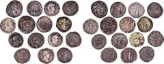 ROMAN COINS ROMAN COINS LOTS RÖMISCHER MÜNZEN Denare des 1. und 2. Jahrhunderts: Es finden sich Münzen von Augustus bis Commodus, darunter folgende Exemplare: 1. Augustus (RIC² 207, 3,80 g, Rs.: Gaius