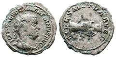 Roman Imperial Balbinus, AD 238. AR Fourée Antoninianus. (21,9 mm. 2,69 g.). Rome. IMP CAES D CAEL BALBINVS AVG, radiate, draped and cuirassed bust right. Rev. PIETAS MVTVA AVGG, clasped hands. RIC 12