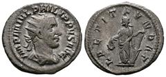 Münzen Antike Philippus Arabs 244 - 249 n. Chr. Römische Kaiserzeit (nach RIC geordnet). Antoninian, 244 - 247 n. Chr.. Rom 4,59g RIC IV Philip I 36B