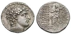 Seleucid Kingdom. Seleucus VI. 97-94 BC. Tetradrachm, 16.30g. (h). Seleucid Kingdom. Seleucus VI, 95/4 BC. Obv: Diademed head of king facing to right. Fillet border. Rx: ΒΑΣΙΛΕΩΣ ΣΕΛΕΥΚΟΥ ΕΠΙΦΑΝΟΥΣ ΝΙ