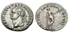 Titus. 79-81 AD. Denarius, 3.36g. (h). Rome, 79 AD. Obv: IMP TITVS CAES VESPASIAN AVG P M Head laureate left. Rx: TR P VIIII IMP XIIII COS VII Venus, seen half from behind, naked except for drapery ar