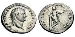 Titus. 79-81 AD. Denarius, 3.25g. (h). Rome, c. July 79 AD. Obv: IMP TITVS CAES VESPASIAN AVG P M Head laureate right. Rx: TR P VIIII - IMP XIIII - COS VII Venus, seen half from behind, naked except f