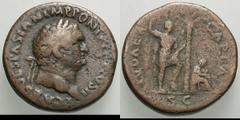 Lot of Four Sestertii of Titus. (h). . 1 and 2. As Caesar, Rome, 72 AD, reverses IVDAEA - CAPTA S C, Emperor, palm tree, mourning Judaea; and [S] - C, Titus riding down enemy, who defends himself with