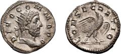 Commodus, Divus. Died 193 AD. Antoninianus, 3.80g (12h). Rome, restored by Trajan Decius, 250-1 AD. Obv: DIVO COMMODO Radiate head of Divus Commodus right. Rx: CONSECRATIO Eagle with raised wings stan