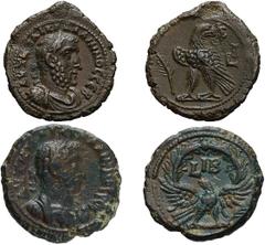 Lot of four billon tetradrachms of Gallienus, including one ex Dattari. (1) Year 10 = 262/3 AD, 9.82g. Laureate, draped, cuirassed bust right, seen from front / Eagle standing left, head right, wreath