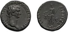 Roman Empire Nerva. 96-98 AD. Dupondius, 11.54g (5h). Rome, 96 AD. Obv: IMP NERVA CAES AVG P M TR P COS II DESIGN III P P Head radiate right. Rx: LIBERTAS - PVBLICA S - C Libertas standing left holdin