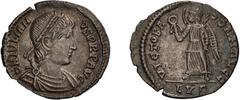 Roman Empire Julian II. Siliqua, contemporary imitation. 360-363 AD. Siliqua, contemporary imitation, 1.68g (6h). Lugdunum. Obv: D N IVLIAN - VS PRP (sic) AVG Pearl-diademed, draped, cuirassed bust ri