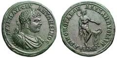 Caracalla. (198-217 AD). Bronze medallion, 40-42 mm (36.06 gm). Thrace, Philippopolis, 214 AD. AVT K M AVP CEV— ANTΩNEINOC, bust laureate, draped, cuirassed right, seen from front / KOINON ΘPAKΩN—AΛEZ
