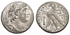 Seleucid Kingdom. Antiochus VII Tryphon. 138-129 BC. Tetradrachm of Phoenician weight, 14.06g. Tyre, S.E. 183 = 130/29 BC. Obv: Diademed, draped portrait bust of Antiochus VII right, both diadem ends 