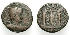 Roman Provincial. Lot of fifteen AE. . MFA no. 62.445. Gordian III, Patara, Lycia, AE 28, von Aulock, Die Munzpragung des Gordian III und der Tranquillina in Lykien, 221 (this coin); purchased from Mu