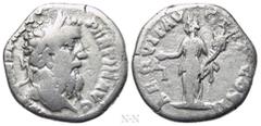 Roman Imperial Coins PERTINAX (193). Denarius. Rome. Obv: IMP CAES P HELV PERTIN AVG. Laureate head right. Rev: AEQVIT AVG TR P COS II. Aequitas standing left, holding scales and cornucopia. RIC 1a. C
