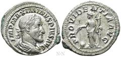 Roman Imperial Coins MAXIMINUS THRAX (235-238). Denarius. Rome. Obv: IMP MAXIMINVS PIVS AVG. Laureate, draped and cuirassed bust right. Rev: PROVIDENTIA AVG. Providentia standing left, holding cornuco
