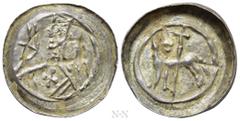 Medieval Coins GERMANY. Straßburg. Anonymous Pfennig (13th century). Obv: Bust of bishop left, raising hand in benediction and holding crosier. Rev: Lamb of God left. Nessel p. 127, 123. Condition: Ex