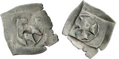 Medieval Coins Römisch-Deutsches Reich, HERZOGTUM BAYERN, MÜNCHEN, HERZOGLICH BAYERISCHE MZST. Ernst I. und Wilhelm III. 1402-1435, München oder Ingolstadt.Pfennig o.J. Mönchskopf links in Sechspass, 