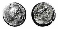 ATHEN. Hemidrachme. 5./4. Jh. Behelmter Athenakopf r. Rs: Eule r., dahinter Olivenzweig. 1,53g. Unediert?   ss/ss-vz