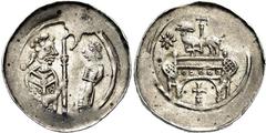 Medieval Coins Römisch-Deutsches Reich, ELSASS, STRASSBURG,BISCHÖFLICHE MÜNZSTÄTTE Anonyme Prägungen, Pfennig o.J. Brustbild mit Krummstab rechts, daneben Mann mit Buch. Rs: Lamm mit Kreuzstab auf Por