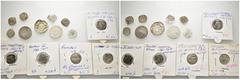 Medieval Coins Lots o.J. Augsburg. Halbbrakteat (St. 51; vz); Ingolstadt. Pfennig des Otto III. und Pfennig des Rudolf I. Landshut. Pfennig des Heinrich XVI. (3); München. Pfennig des Ernst I. mit Ado