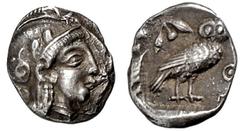 GRIECHISCHE MÜNZEN, GRIECHISCHES MUTTERLAND, ATTIKA, ATHEN. Trihemiobol. 479-404. Behelmter Athenakopf r. Rs: Eule r., dahinter Olivenzweig. SNG COP. -. SNG München -. Svoronos -. 0.95g, Schöne Tönung