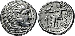 KELTEN KELTEN, DONAUKELTEN, IMIT. D. TETRAD. ALEXANDERS III. Tetradrachme. Herakleskopf mit Löwenfell r. Rs: Zeus thront l. mit Adler und Langzepter. Beizeichen Aplustrum. OTA -. Kostial -. Lukanc-. 1