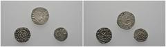 Medieval Coins Lots o.J. Osnabrück. Häbling (12. Jh.) Kreuz. Rs: COLONIA - Inschrift. Dazu Frankreich - Carcassonne. Bernard Anton IV. Denier (um 1100). Kreuz in Schriftkreis. Rs: T - A - T - E (undeu