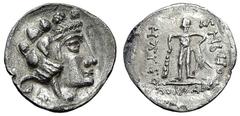 Kelten Donaukelten IMIT. D. TETRADR. V. THASOS. Tetradrachme. Dionysoskopf mit Efeukranz r. Rs: Herakles steht l. mit Keule. Barbarisierte Darstellung und aufgelöste Legende. OTA -, vgl. Kl. III. Kost