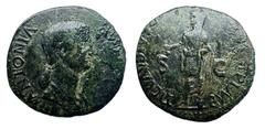 Roman Empire Antonia. Dupondio. 41-50 d.C. Roma. (Ric-I 92 (Claudio). (C-66). (Bmcre-166 (Claudio). Anv.: ANTONIA AVGVSTA), Busto drapeado a derecha. Rev.: TI CLAVDIVS (CAESAR AVG PM TR) P IMP, Claudi