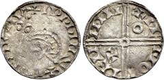 Medieval Coins DENMARK. Stridsperioden. Civil War ? (1044-1047). Penny. Imitating a Pacx type penny of Edward the Confessor (1042-1066). Obv: Blundered legend. Diademed bust left, holding long florate