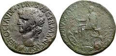 Roman Imperial Coins NERO CLAUDIUS DRUSUS (Died 9 BC). Sestertius. Rome. Struck under Claudius (41-54). Obv: NERO CLAVDIVS DRVSVS GERMANICVS IMP. Bare head left. Rev: TI CLAVDIVS CAESAR AVG P M TR P I