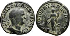 Roman Imperial Coins BALBINUS (238). Sestertius. Rome. Obv: IMP CAES D CAE L BALBINVS AVG. Laureate, draped and cuirassed bust right. Rev: PROVIDENTIA DEORVM / S - C. Providentia standing left, holdin