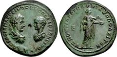 Roman Provincial Coins MOESIA INFERIOR. Marcianopolis. Macrinus, with Diadumenian (217-218). Ae Pentassarion. Pontianus, legatus consularis. Obv: AY K OΠEΛ CEV MAKPEINOC K M OΠEΛ ANTΩNEINOC K. Laureat