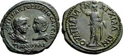 Roman Provincial Coins THRACE. Anchialus. Gordian III with Tranquillina (238-244). Ae. Obv: ΑVΤ Κ Μ ΑΝΤ ΓΟΡΔΙΑΝΟϹ ΑVΓ ϹΑΒ ΤΡΑΝΚVΛΛΙΝΑ. Draped busts of Gordian, laureate, draped and cuirassed, and Tran