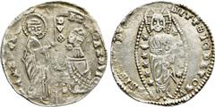 Medieval Coins ISLAMIC. Beyliks of Western Asia Minor. Debased GOLD Ducat (After AD 1348). Late 'K' Series. Imitating a Venetian Ducat of Andrea Dandolo (1344-1354). Obv: AZDR DANDVLO S H VENETIA . St