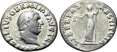 Roman Imperial Coins VITELLIUS (69). Denarius. Rome. Obv: A VITELLIVS GERM IMP AVG TR P. Laureate head right. Rev: LIBERTAS RESTITVTA. Libertas standing facing, head right, holding pileus and long rod