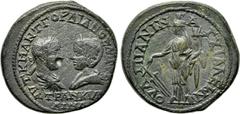 Roman Provincial Coins THRACE. Anchialus. Gordian III, with Tranquillina (238-244). Ae. Obv: AVT K M ANT ΓOPΔIANOC AVΓ CAB / TPANKVΛΛINA. Draped busts of Gordian, laureate and cuirassed, and Tranquill