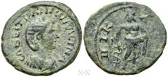 Roman Provincial Coins BITHYNIA. Nicaea. Tranquillina (Augusta, 241-244). Ae. Obv: ϹΑΒЄΙ ΤΡΑΝΚΥΛΛЄΙΝΑ. Diademed and draped bust right. Rev: NIKAIEΩN. Asklepios standing facing, head left, holding serp