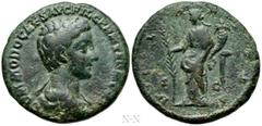 Roman Imperial Coins COMMODUS (Caesar, 166-177). As. Rome. Obv: COMMODO CAES AVG FIL GERM SARM COS. Bareheaded and draped bust right. Rev: HILARITAS / S - C. Hilaritas standing facing, head left, hold